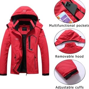 NWT POOLULY Ski Jacket Warm Winter Waterproof Windbreaker Hooded Raincoat